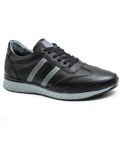 Levarno Flexora04 Hakiki Deri Siyah Ortopedik Jelli Günlük Erkek Ayakkabı