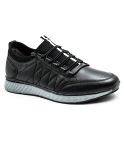 Levarno Flexora05 Hakiki Deri Siyah Ortopedik Jelli Günlük Erkek Ayakkabı
