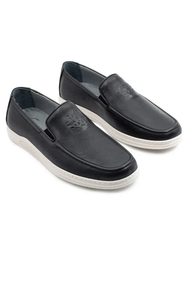 Levarno Hakiki Deri Hafif Taban Siyah Erkek Casual Loafer Ayakkabı LV45640 - görsel 6