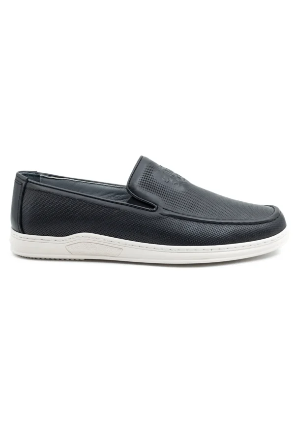 Levarno Hakiki Deri Hafif Taban Siyah Erkek Casual Loafer Ayakkabı LV45640 - görsel 2