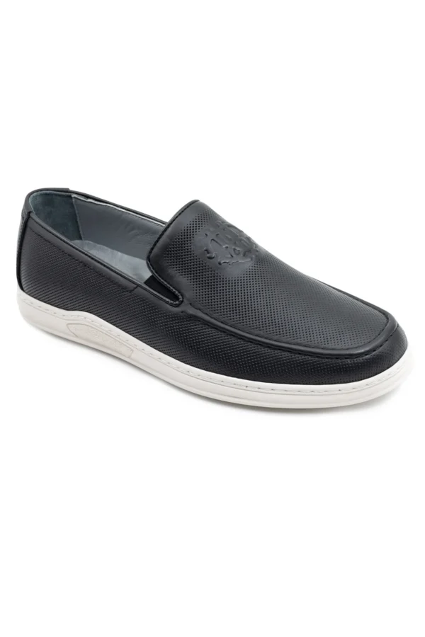 Levarno Hakiki Deri Hafif Taban Siyah Erkek Casual Loafer Ayakkabı LV45640