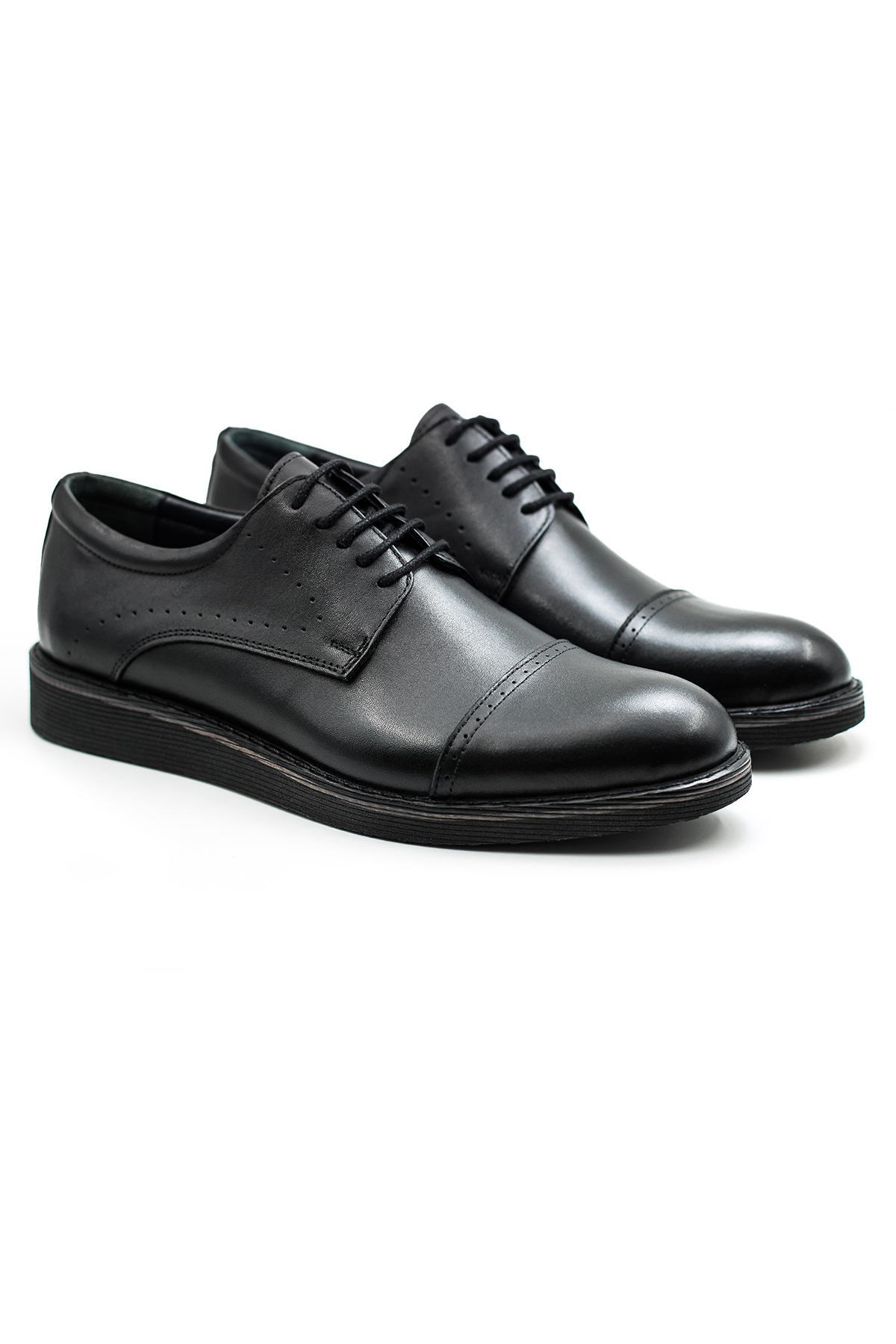 Levarno Milanex Hakiki Deri Siyah Erkek Klasik Ayakkabı - Görsel 5