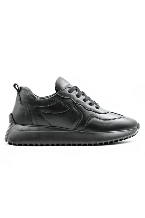 Levarno Perla Hakiki Deri Kadın Siyah Casual Sneaker Ayakkabı